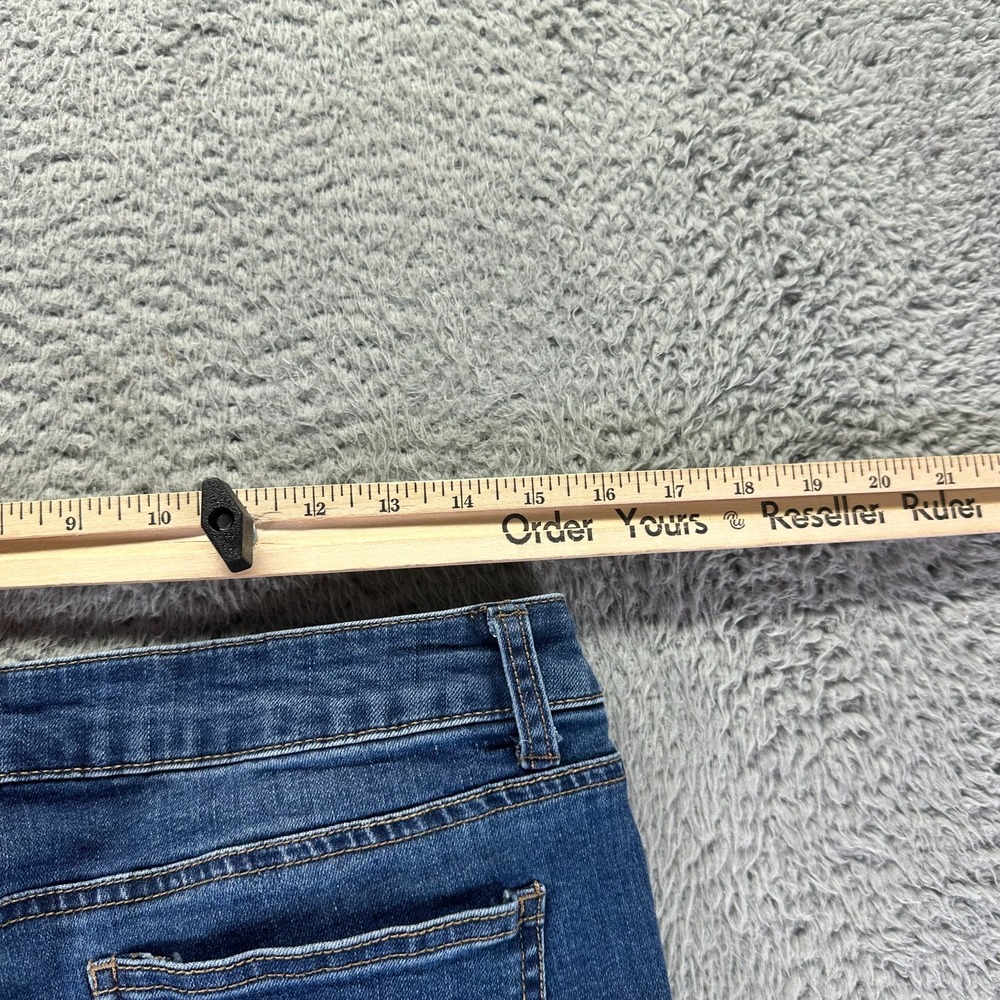 One5One Jeans Women's 14 Blue Cotton Denim Skinny Faded Workwear Travel Stretch - Picture 8 of 10